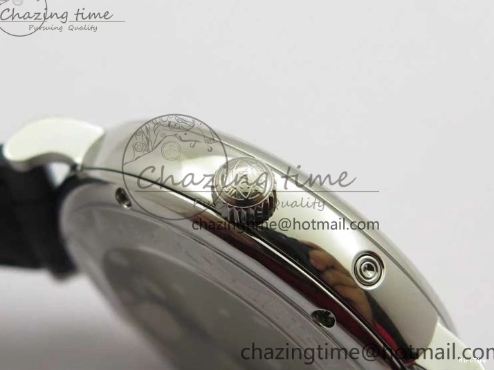 MIROTIME 0308 Vibrant Portofino IW459402 SS MKS 1:1 Best Edition White Dial on Black Leather Strap Miyota 7086